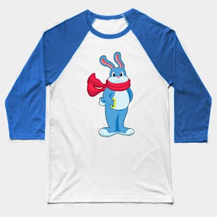 Rabbit in Winter with Scarf Baseball T-Shirt